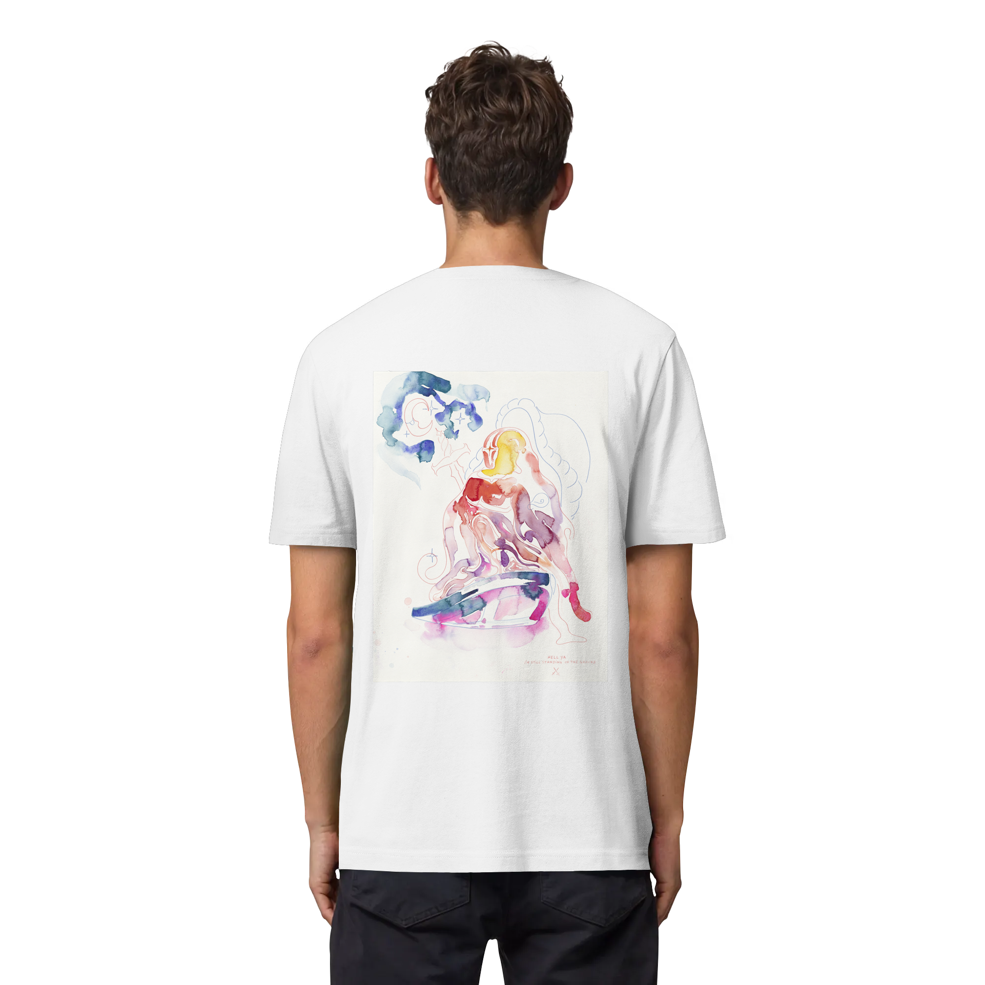 HELL YA - I AM STILL STANDING ON THE GROUND - Organic Heavy T-Shirt