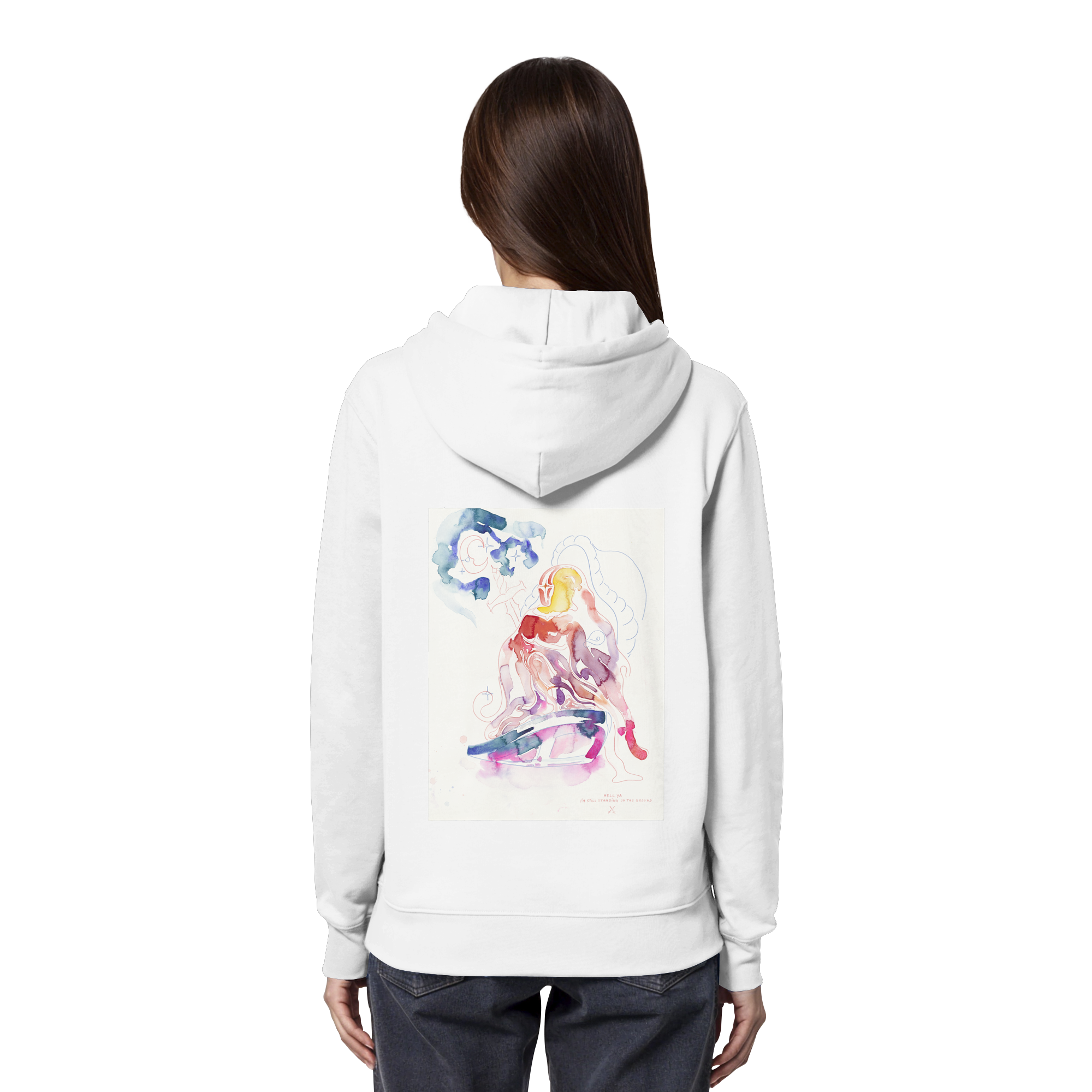 HELL YA - I AM STILL STANDING ON THE GROUND - Organic Hoodie